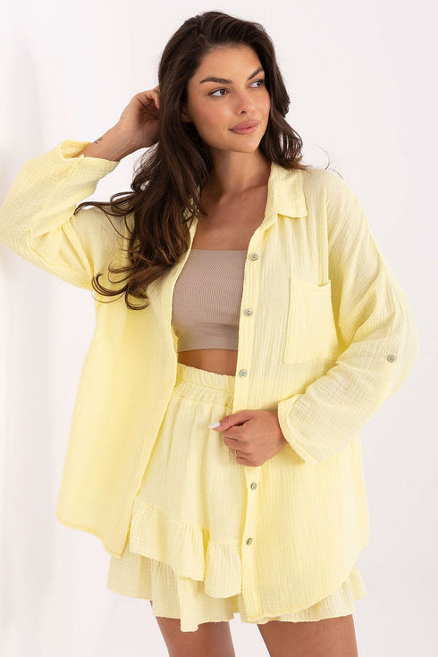 Chemise manche longue model 215498 Italy Moda